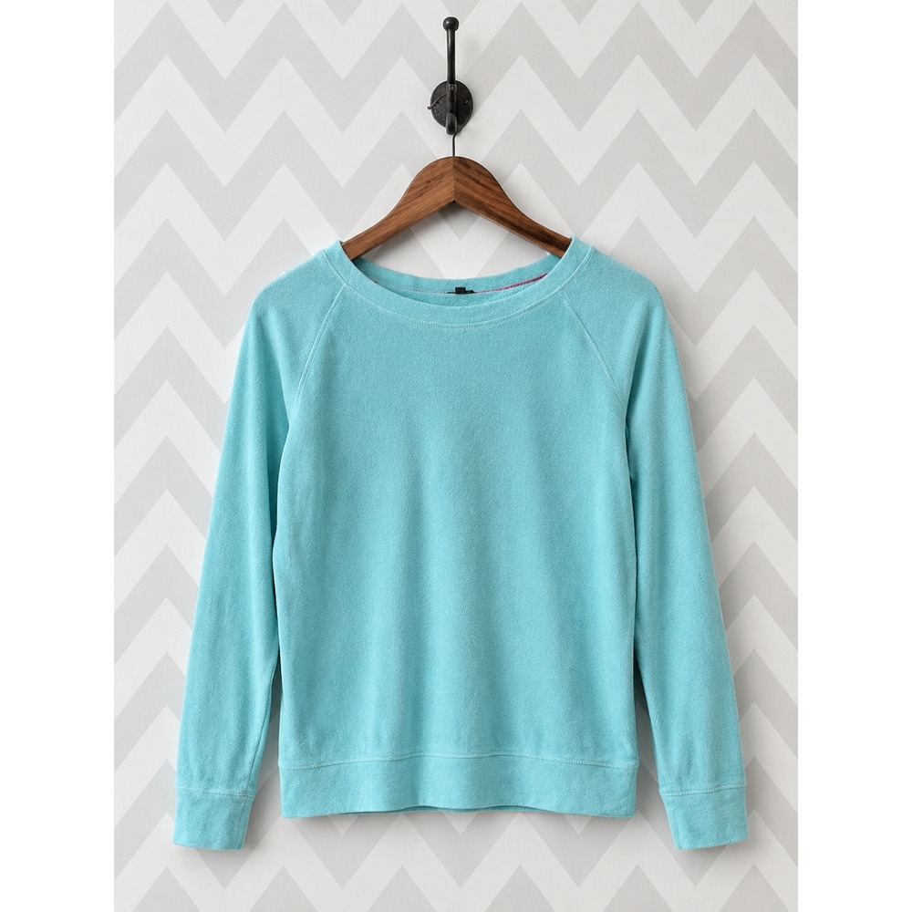 Steve Madden Mad Crazy Dreams Turquoise Fleece Raglan Sweatshirt Size L